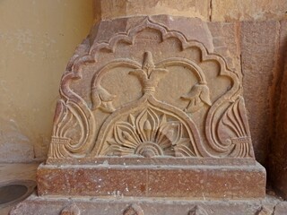 Intricate work at Amber fort ( Amer fort ) , Jaipur, Rajasthan , India 