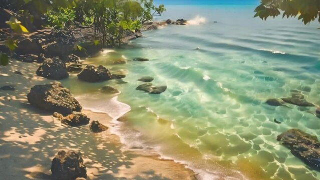 video the beauty of the coral beach view