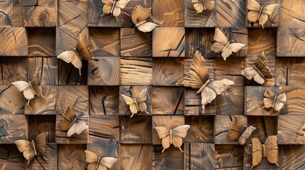 Wooden background with a pattern.
