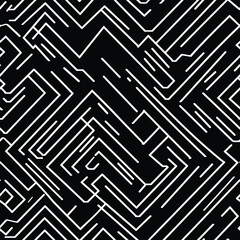 Abstract black and white zigzag pattern.
