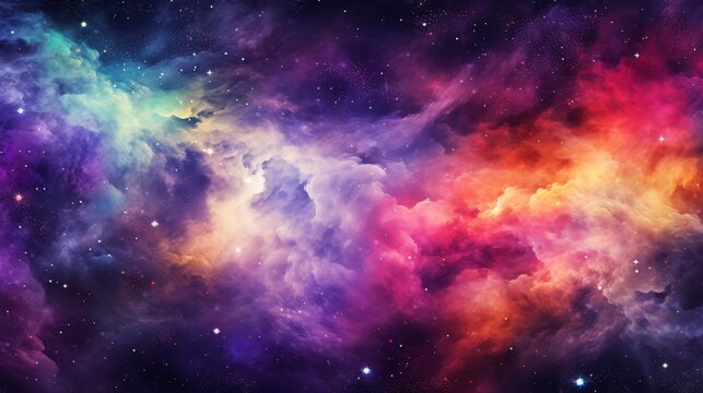 Colorful galaxy background.