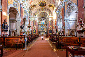 Interiors of Scottish monastery church in Vienna, Austria - obrazy, fototapety, plakaty
