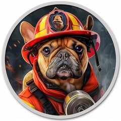 Pet rescue sticker for home windows, alerting firefighters and rescuers to pets inside in case of emergency, informative and lifesaving , 3D illustration - obrazy, fototapety, plakaty