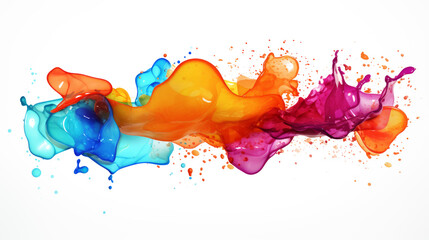 Abstract color flowing splash