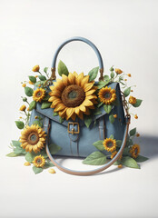 colorful illustration of designs of floral handbag like fashion and accessories concept 