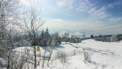 winter landscape in the mountains