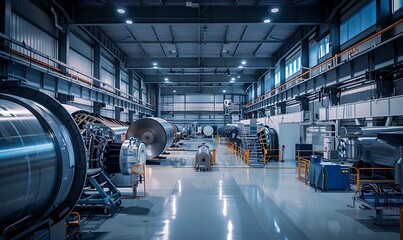 Cutting edge facility for processing aerospace materials, employing advanced techniques