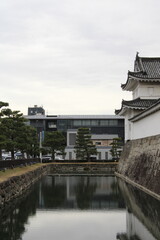 Fototapeta na wymiar Mount at Entrance shogun castle Nijo in Kyoto, Japan