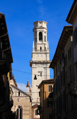 Bell Tower of Verona Cathedral, Italy
