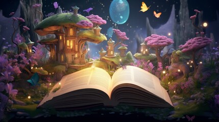  Enchanted Storybook, Whimsical Magic Emanating from Pages