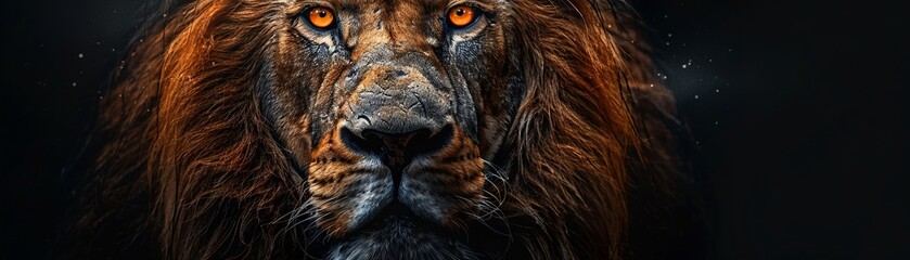 Lions Den Inc, a corporate empire in the animal business world, led by a lion, exuding power and darkness, mafiathemed , hyper realistic - obrazy, fototapety, plakaty