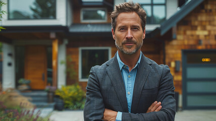 Fototapeta premium a real estate agent losing clients,generative ai