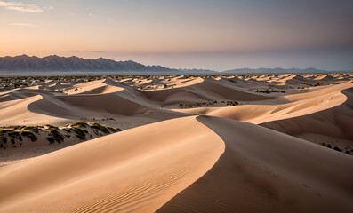 Close-up of Sand Dunes at Sunset, Matruh, Great Sand Sea, Libyan Desert,