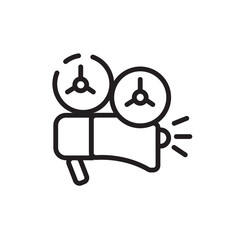 Advertising Marketing Megaphone Line Icon