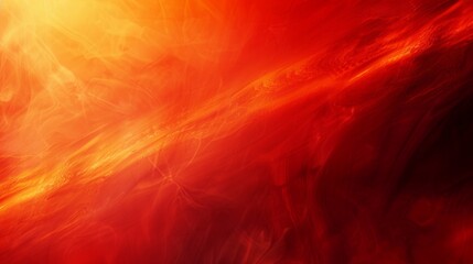 Bold color shifts: Vibrant plain background with fiery red gradients - obrazy, fototapety, plakaty
