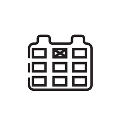 Arrival Date Calendar Line Icon