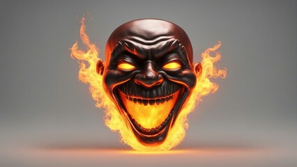 skull on fire A flaming face that laughs maniacally 