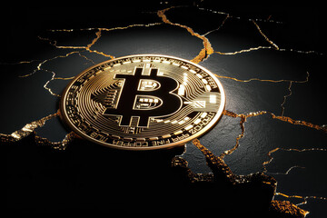 Bitcoin Halving Technical Graph, Financial Market Concept