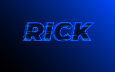 name blue neon effect	