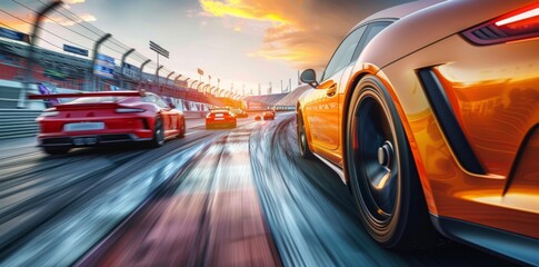 Experience racing thrills: Immersive action on the track
