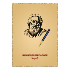 Rabindra Jayanti poster vector | Rabindranath Tagore Jayanti | birth anniversary, on the  25th day of Boishakh Celebration, Social Media Post, Illustration of Rabindra Jayanti, Rabindranath Tagore's, 