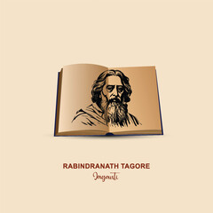 Rabindra Jayanti poster vector | Rabindranath Tagore Jayanti | birth anniversary, on the  25th day of Boishakh Celebration, Social Media Post, Illustration of Rabindra Jayanti, Rabindranath Tagore's, 