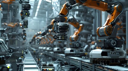 Fototapeta premium Precision Automation: Robotics Arms in Action