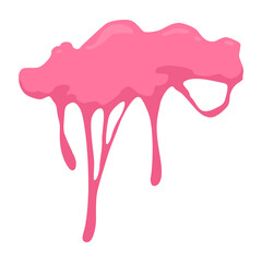 Bubble gum splash. Cartoon chewy sweet candy. Stains and sticky stretchy form. Children bubblegum. illustration
