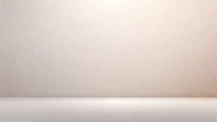 White background in soft neutral tones whith gradient. Empty free space in beige and white with top...