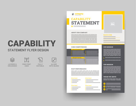 Company Capability Statement Template Design
