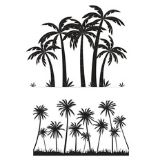 Fototapeta premium tree icon set black and white - eps 10