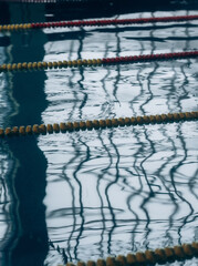 Obraz premium Olympic Swimming pool . swimming pool with reflection on water