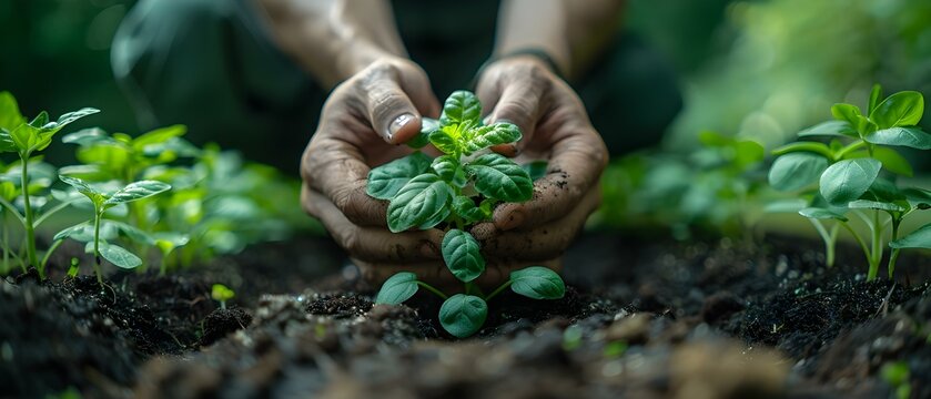 Sustainable Farming Practices and Food Growth Supported by Local Businesses Through Community Garden Sponsorship. Concept Sustainable Farming Practices, Local Businesses