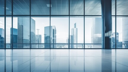 Modern skyscraper building facade with window to office background - obrazy, fototapety, plakaty