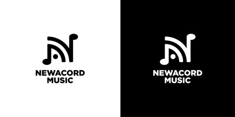 NA Letter Logo Design. The Concept of a Modern Music Logo
