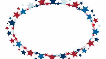 Patriotic Stars in Red and Blue - American Flag Inspired Design