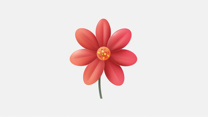 Pixel art flower emoji icon. Retro game 8 bit. Emoticon cute face for web, social media and app. studio style, white background, icon