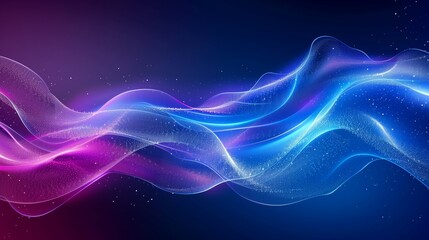 Fototapeta premium abstract gradient wave technology background. Network and technology concept.
