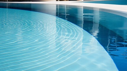 Obraz premium The aqua pool reflects the refreshing summer sunlight