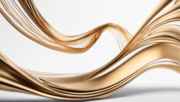Soft, undulating golden curves create an elegant and luxurious abstract background with a sense of flow and movement