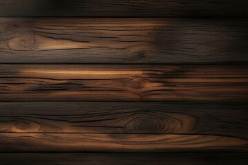 Fototapeta premium Brown and black wood wall wooden plank board texture background with grains and structures