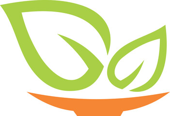  vegetarian people leaf nature logo. eco friendly icon