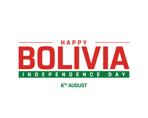 Typography of Independence Day, National Day of Ecuador, Vector and editable file for Independence Day, Flag colors typography, Independence Day of Bolivia, I love Bolivia, Bolivia, Background