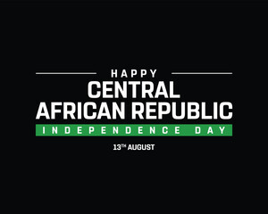 Typography of Independence Day, National Day of Ecuador, Vector and editable file for Independence Day, Typography Design, Independence Day of Central African Republic, I love Central African Republic