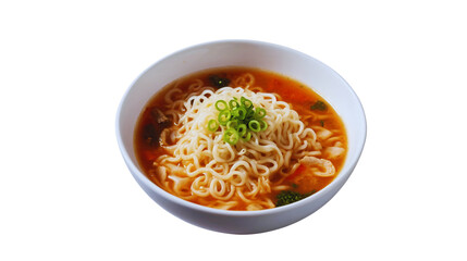 Delicious kimchi ramen noodle soup