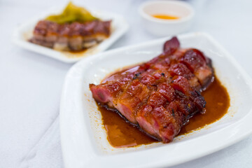 Char Siu Hong Kong BBQ pork meat - 776117579