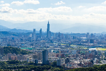 Taipei city skyline with blue sky - 776118172