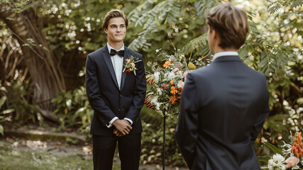 lgbtq wedding scene, gays wedding, two mans wedding scene