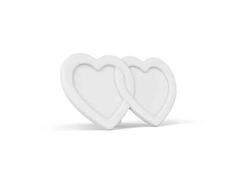 Heart Photo Frame on white background