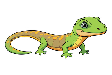 chameleon cartoon isolated on white